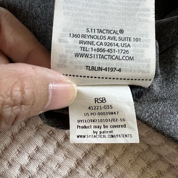 5.11 Tactical Series Men Performance Short Sleeve Polo Gray XL Outdoor Workwear - Picture 12 of 12